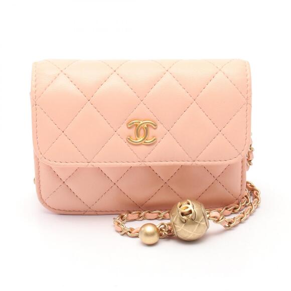 Chanel Handbags - Chanel shoulder bag lambskin pink